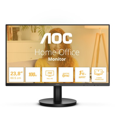 Monitor Aoc 24B3Hma2  60,5 Cm (23.8") 1920 X 1080 Pixeles Full Hd Led Negro