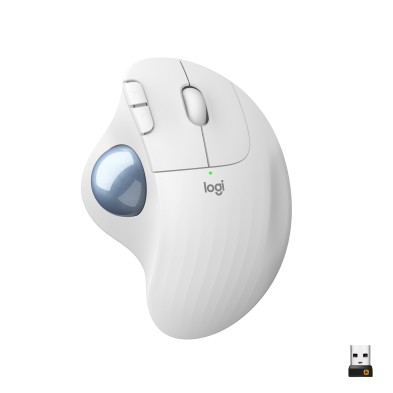 Raton Logitech Ergo M575  Oficina Mano Derecha Rf Wireless + Bluetooth Trackball 2000 Dpi