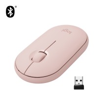 Raton Logitech Pebble M350  Oficina Ambidextro Rf Wireless + Bluetooth Óptico 1000 Dpi