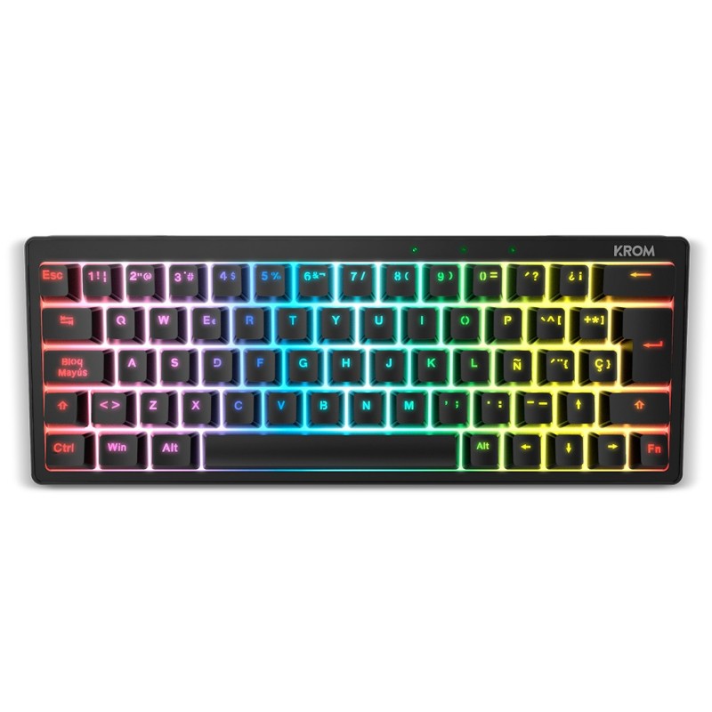 Teclado Krom Kreator  Juego Usb Negro