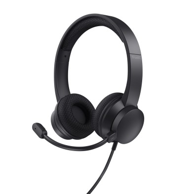 Auriculares Trust Ayda  Alámbrico Diadema Llamadas/Música Usb Tipo A Negro