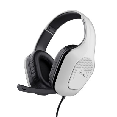 Auriculares Trust Gxt 415Ps Zirox  Alámbrico Diadema Juego Negro, Blanco