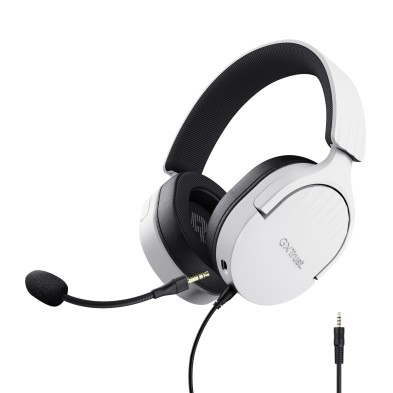 Auriculares Trust Gxt 489W Fayzo  Alámbrico Diadema Juego Negro, Blanco