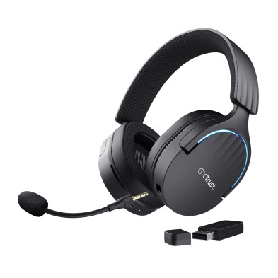 Auriculares Trust Gxt 491 Fayzo  Inalámbrico Y Alámbrico Diadema Juego Usb Tipo C Bluetooth Negro