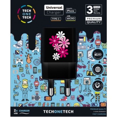 Cargador Tech One Tech Tec2601 Smartphone Negro Interior