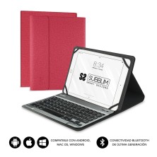 Funda Con Teclado Subblim  Keytab Pro Bluetooth 10,1" Red