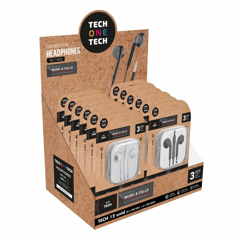 Pack Auriculares Tech One Tech  Eartech 12 Unid Jack (6+6)