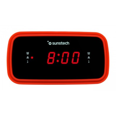 Radio Reloj Despertador Sunstech Frd60  Negro, Rojo