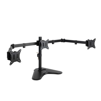 Soporte Tv/Monitor Tooq  Mesa  3 Pantallas 17"-27", Negro