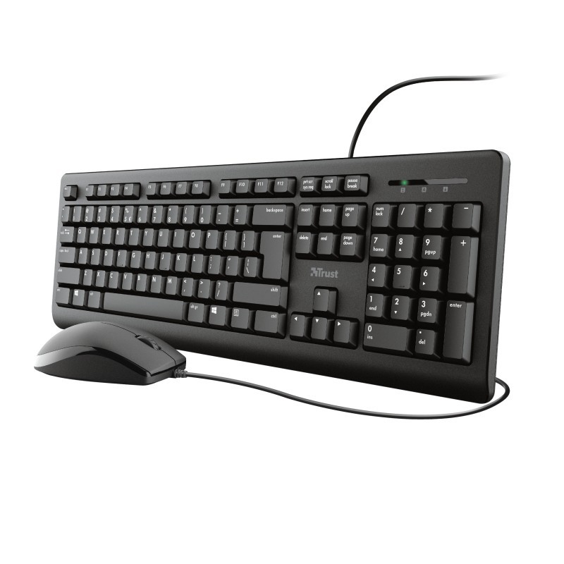 Teclado Trust Tkm-250  Ratón Incluido Universal Usb Español Negro