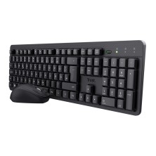 Teclado Trust Tkm-360  Ratón Incluido Oficina Rf Inalámbrico Qwerty Español Negro