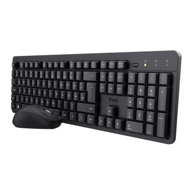 Teclado Trust Tkm-360  Ratón Incluido Oficina Rf Inalámbrico Qwerty Español Negro