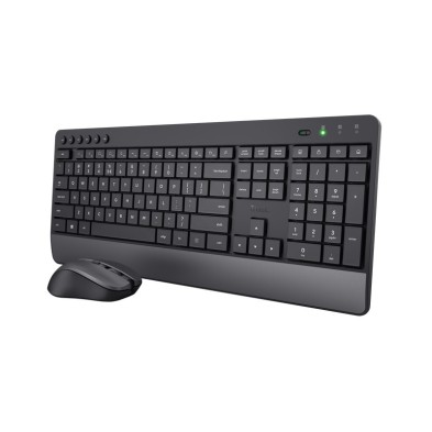 Teclado Trust Trezo  Ratón Incluido Universal Rf Inalámbrico Qzerty Español Negro