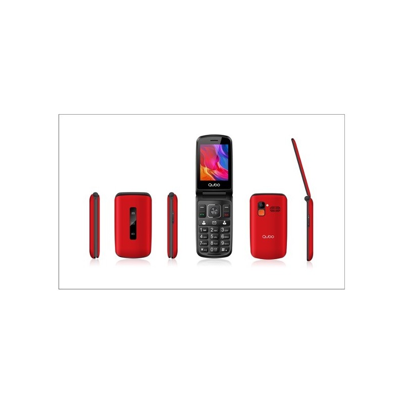 Teléfono Para Personas Mayores Qubo P-210 Nw 7,11 Cm (2.8") Negro, Rojo