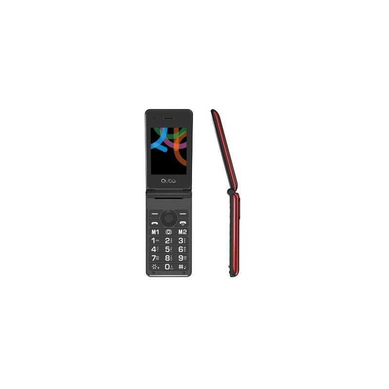 Teléfono Para Personas Mayores Qubo X-28 7,11 Cm (2.8") Negro, Rojo