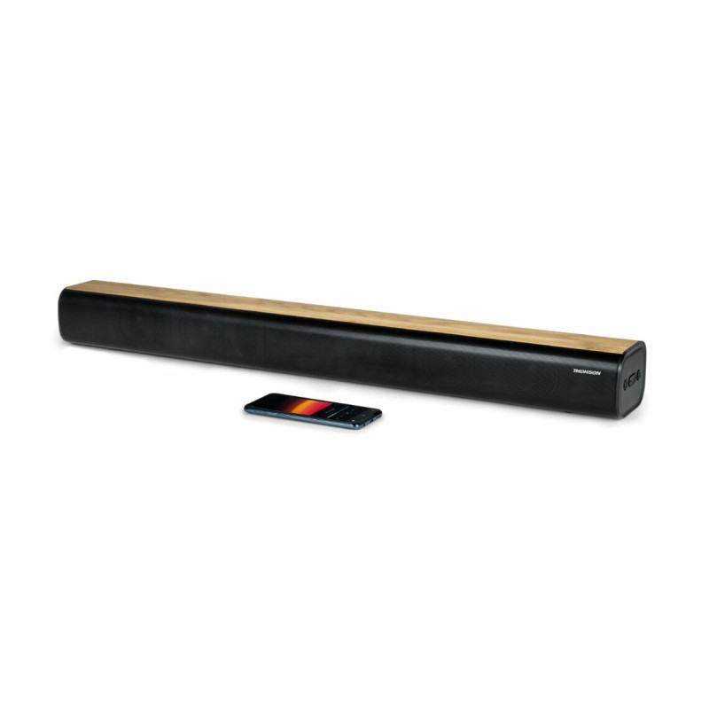 Thomson SB402BT altavoz soundbar Negro, Madera 200 W