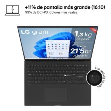 LG Gram 17Z90S-G.AA75B ordenador portatil Intel Core Ultra 7 155H Portátil 43,2 cm (17") WQXGA 16 GB