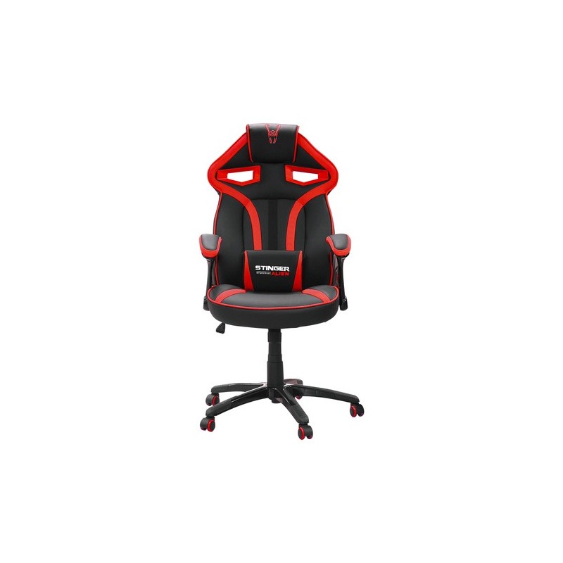 Woxter Stinger Station Alien Silla para videojuegos de PC Asiento acolchado Negro, Rojo