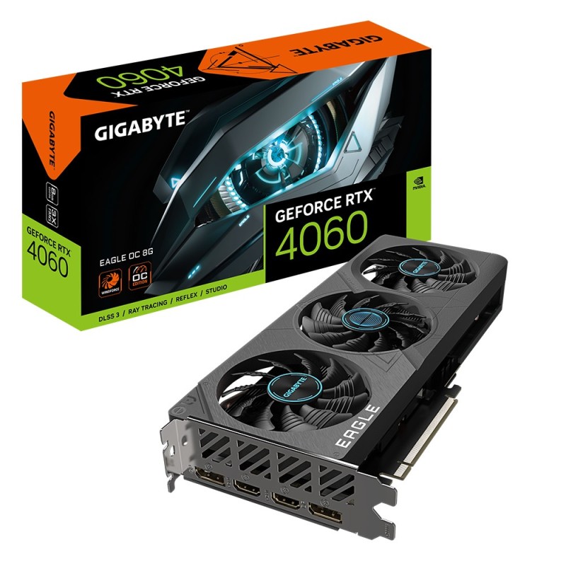 Tarjeta Grafica Gigabyte Eagle Geforce Rtx 4060 Oc 8G Nvidia 8 Gb Gddr6