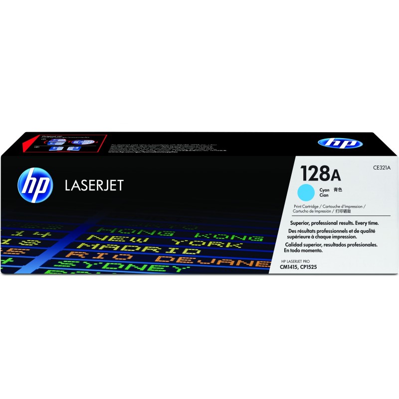 Cartucho De Tóner Hp  Original Laserjet 128A Cian