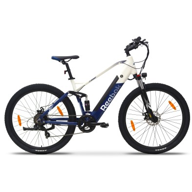 Bicicleta Eléctrica Reebok Rk-Fitmtbsp-Bwazul, Blanco Aluminio L 29" 25,5 Kg Litio