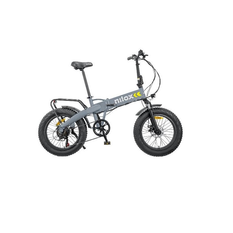Bicicleta Eléctrica Nilox J4 Plus Gris, Blanco, Amarillo Aluminio 20" 24 Kg Litio