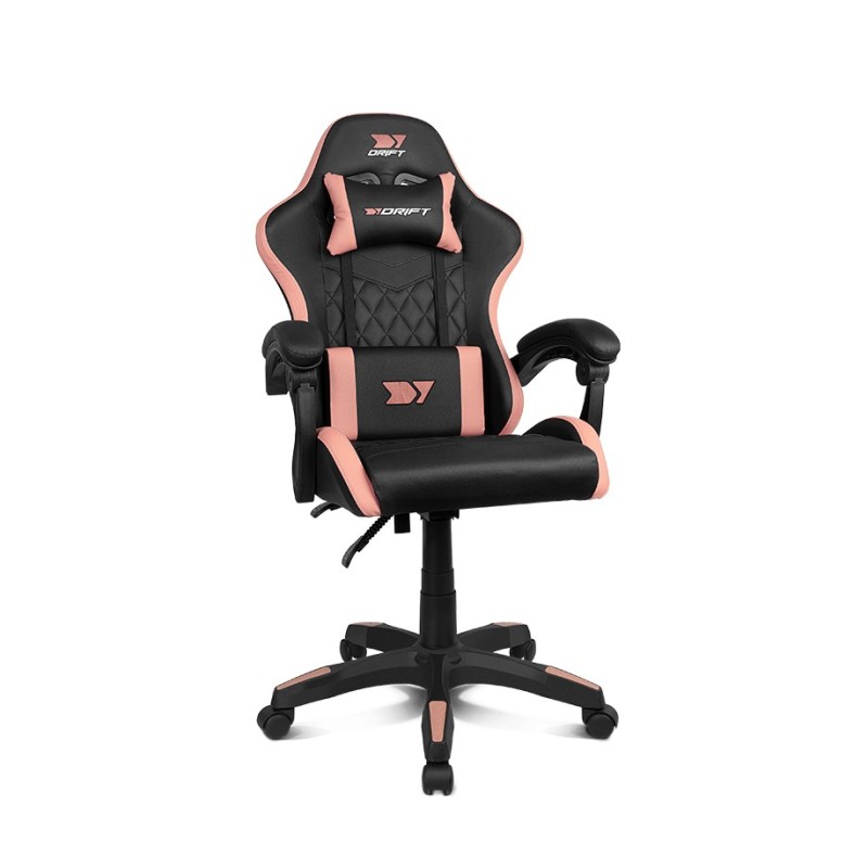 Silla Gaming Drift Dr35Bp   De Pc Asiento Acolchado Negro, Rosa
