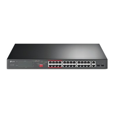 Switch Tp-Link Tl-Sl1226P No Administrado Gigabit Ethernet 10/100/1000 Energía Sobre Ethernet Poe 1U Gris