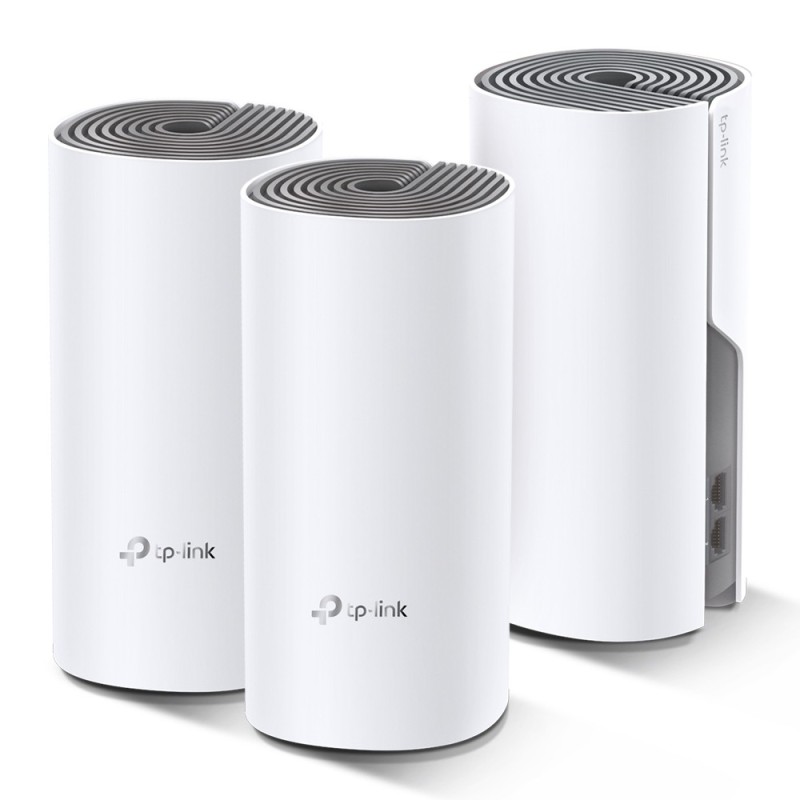 Adaptador De Red Tp-Link Deco E4 3-Pack Doble Banda 2,4 Ghz / 5 Ghz  Blanco, Gris 2 Interno