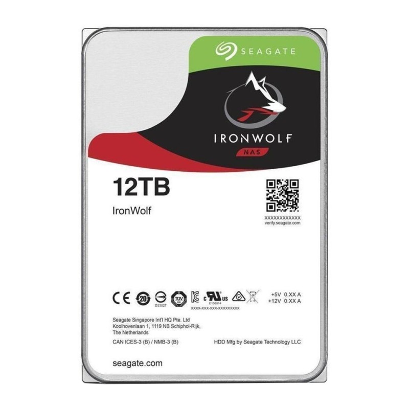 Disco Duro Seagate Nas Hdd Ironwolf  Interno 12 Tb 7200 Rpm 256 Mb 3.5" Serial Ata Iii