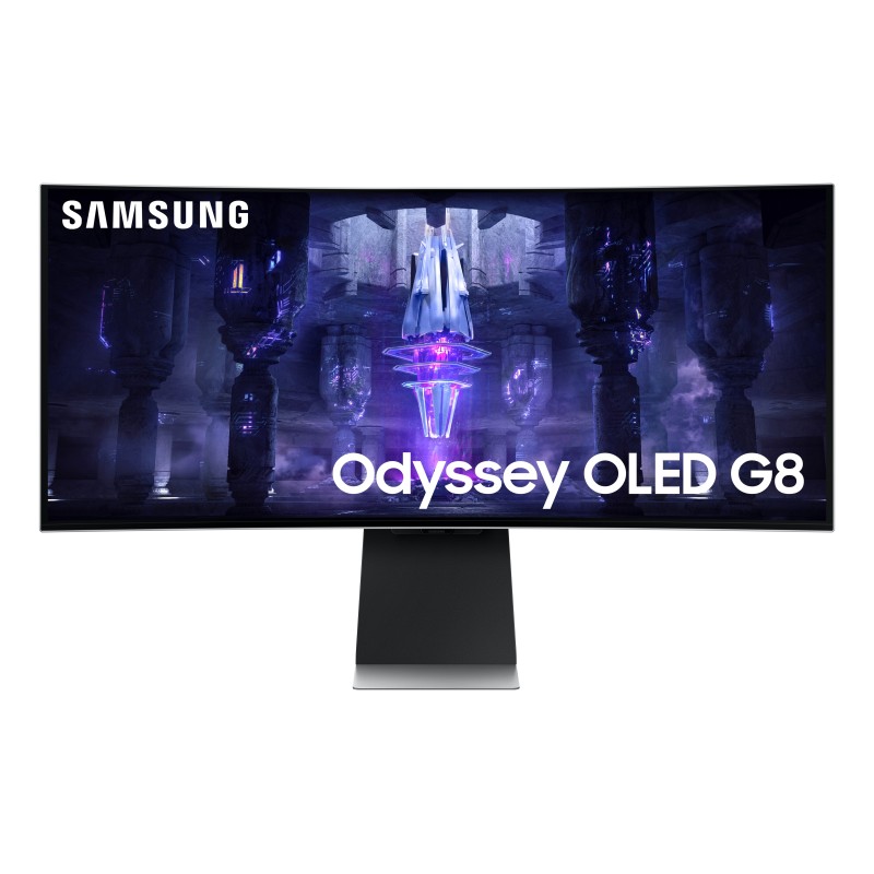 Monitor Samsung G85Sb  34" 3440 X 1440 Pixeles Ultrawide Quad Hd Oled Plata