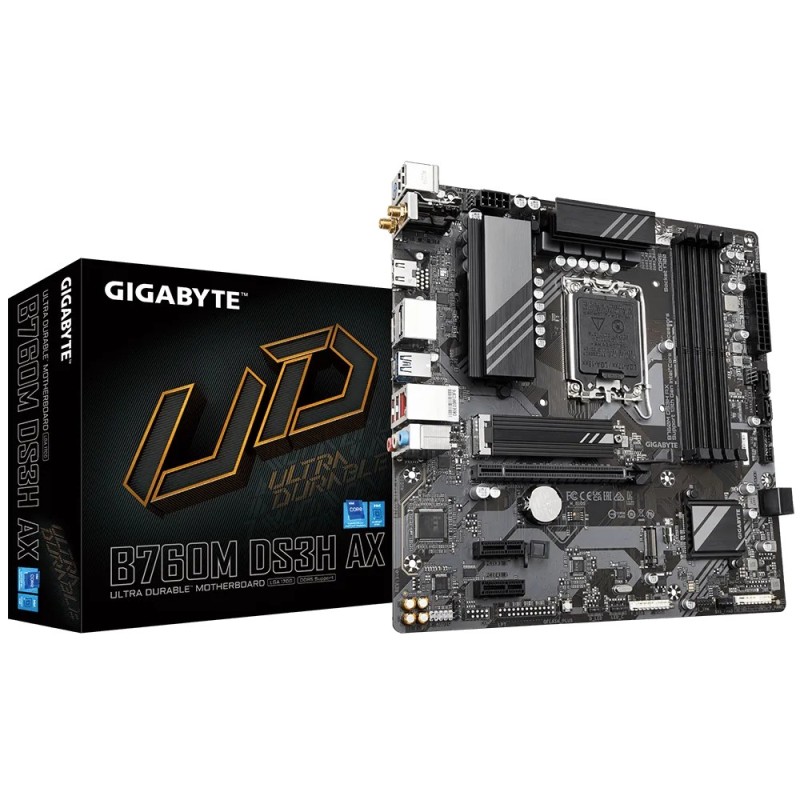 Placa Base Gigabyte B760M Ds3H Ax  Intel B760 Express Lga 1700 Micro Atx