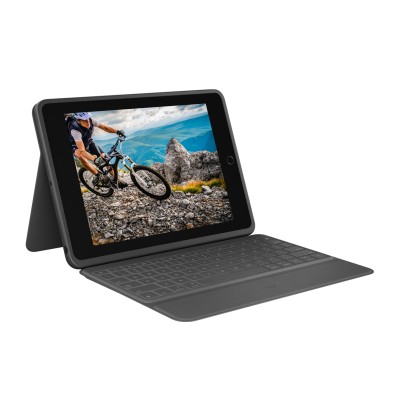 Teclado Logitech Rugged Folio Qwerty Español Smart Connector Grafito