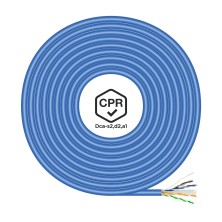 Cable De Red Aisens  Rj45 Lszh Cpr Dca Cat.6 Utp Awg24, Azul, 305 M