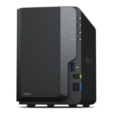 Servidor De Almacenamiento Synology Diskstation Ds223 Realtek Rtd1619B 2 Gb Ddr4 0 Tb