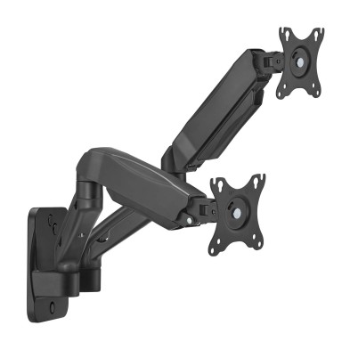 Soporte De Pared AISENS Pro Contrapeso Giratorio E Inclinable Para Monitor/tv 9kg (3 Pivotes, 2 Brazos) De 17-32, Negro