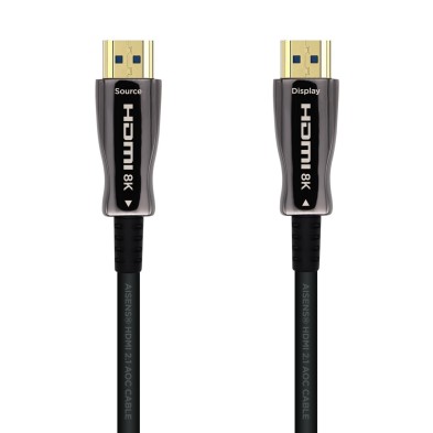 cable HDMI aisens V2.1 AOC Ultra Alta Velocidad / HEC 8k@60Hz 4k@120Hz 4:4:4 48Gbps, A/M-A/M, Negro, 100m