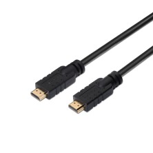 cable HDMI aisens V2.0 Premium alta velocidad / HEC 4k@60Hz 18Gbps con repetidor, A/M-A/M, Negro, 20 m