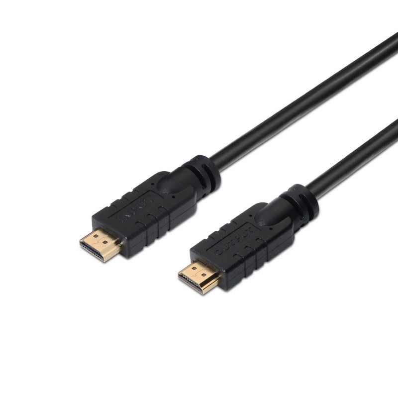 cable HDMI aisens V2.0 Premium alta velocidad / HEC 4k@60Hz 18Gbps con repetidor, A/M-A/M, Negro, 25 m