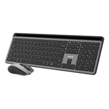 teclado NGS ECLIPSE  Ratón incluido Hogar / Oficina RF Wireless + Bluetooth QWERTY Inglés Gris