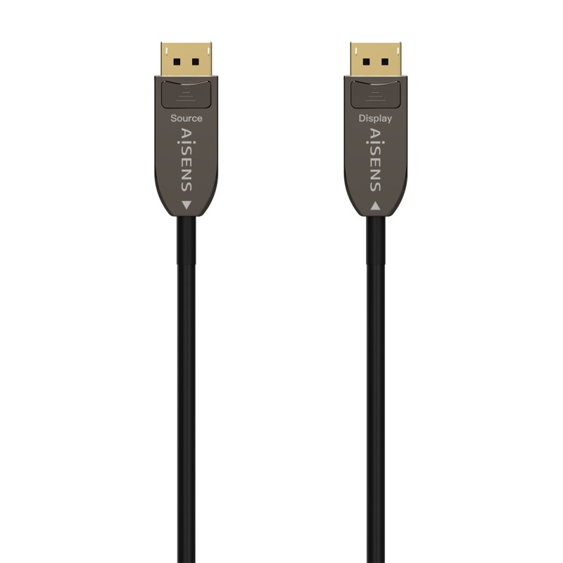 Cable DISPLAYPORT AISENS AOC V1.4 8K@60Hz 4K@120Hz 4:4:4 32.4Gbps, DP/M-DP/M, Negro, 10M