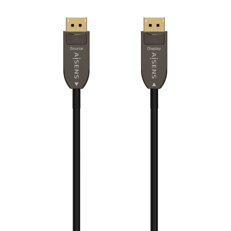 Cable DISPLAYPORT AISENS AOC V1.4 8K@60Hz 4K@120Hz 4:4:4 32.4Gbps, DP/M-DP/M, Negro, 30M