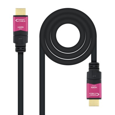 cable hdmi nanocable 10.15.3715  15 m HDMI tipo A (Estándar) Negro, Rosa