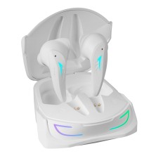 Auriculares Mars Gaming Mhi-Ultra Blanco Inalámbricos Tws Rgb Flow Bluetooth 5.3 Triple Cancelación Ruido 24H Batería