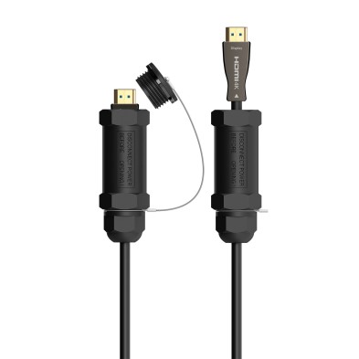 Cable Hdmi Aisens V2.1 Aoc Con Armadura Ultra Alta Velocidad / Hec 8K@60Hz 4K@120Hz 4:4:4 48Gbps A/M-A/M Negro 20M