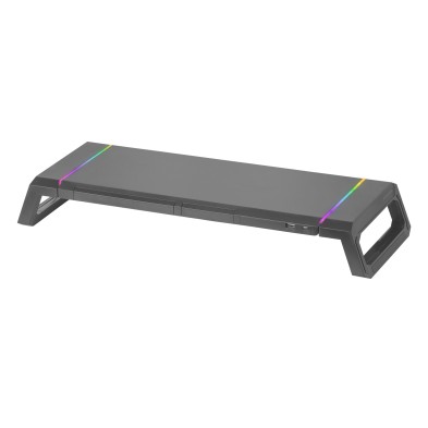 Soporte Monitor Mars Gaming Mgs-One Negro Rgb Chroma Tamaño Ajustable Soporte Smartphone Y Tablet Usb Frontal 2.0