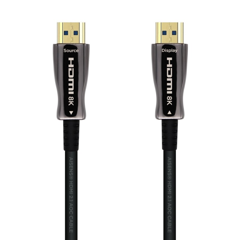 Cable Hdmi Aisens V2.1 Aoc Ultra Alta Velocidad / Hec 8K@60Hz 4K@120Hz 4:4:4 48Gbps A/M-A/M Negro 10M