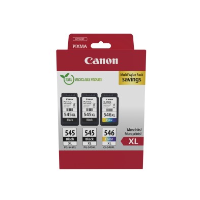 Cartucho De Tinta Canon 8286B013 3 Piezas Original Alto Rendimiento Xl Negro Cian Magenta Amarillo