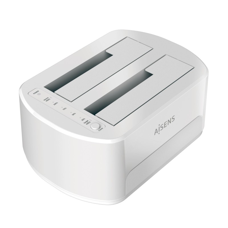 Estacion De Docking Aisens De Doble Bahia Asds-D02W Sata 2.5/3.5 A Usb 3.0/3.1 Gen1 Clone Blanca