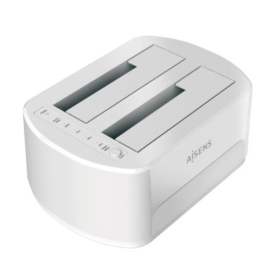 Estacion De Docking Aisens De Doble Bahia Asds-D02W Sata 2.5/3.5 A Usb 3.0/3.1 Gen1 Clone Blanca